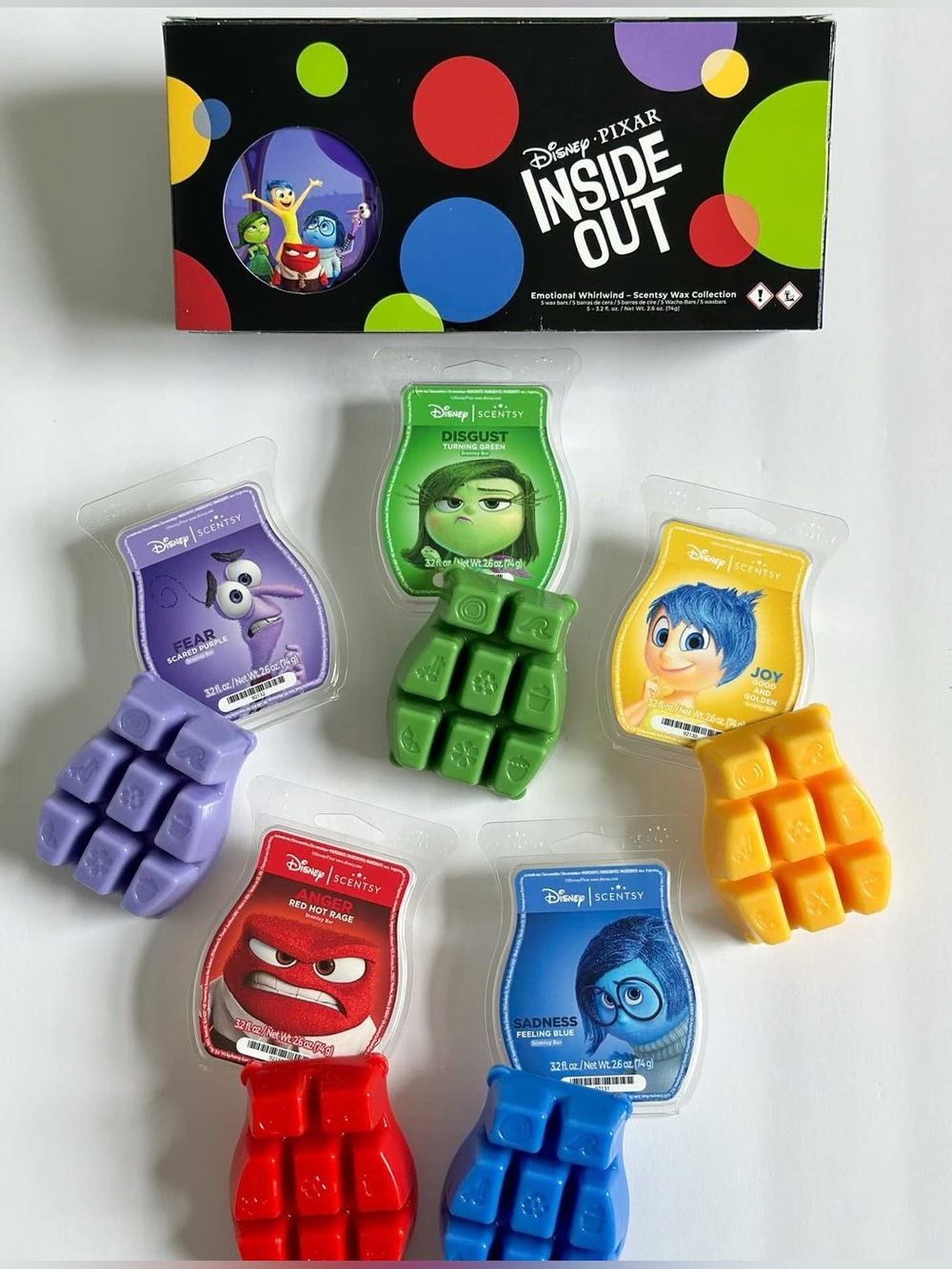 Scentsy Disney Inside Out Wax Bundle Set Pixar 🌈
